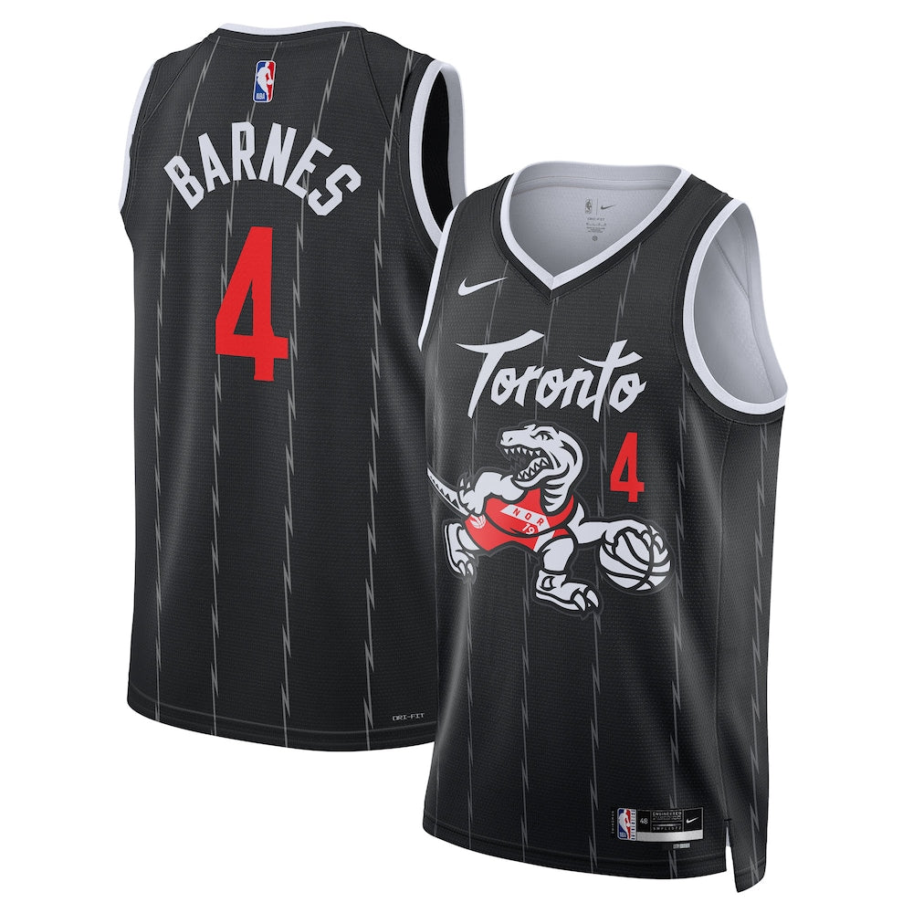 Toronto Raptors 202526 City Edition Swingman Jersey Black Scottie Barnes Unisex | RTJ13230 product image 1, provided for