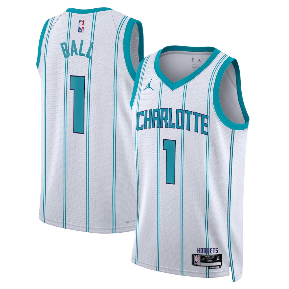 Charlotte Hornets Jordan Brand Association Edition Swingman Jersey White Lamelo Ball Unisex | RTJ13194 product image 1,