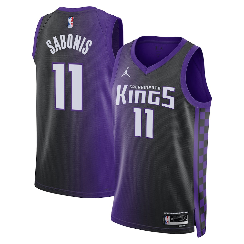 Sacramento Kings Jordan Brand Statement Edition Swingman Jersey Purple Domantas Sabonis Unisex | RTJ13170 product image 1,