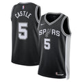 San Antonio Spurs Icon Swingman Jersey Black Stephon Castle Unisex | RTJ13166 product image 1, provided for visual reference