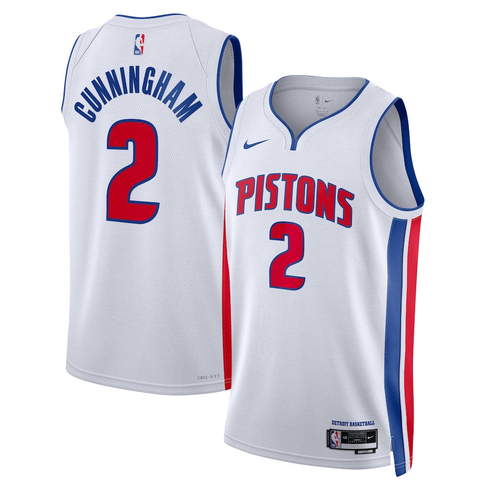 Detroit Pistons Association Edition Swingman Jersey White Cade Cunningham Unisex | RTJ13165 product image 1, provided for