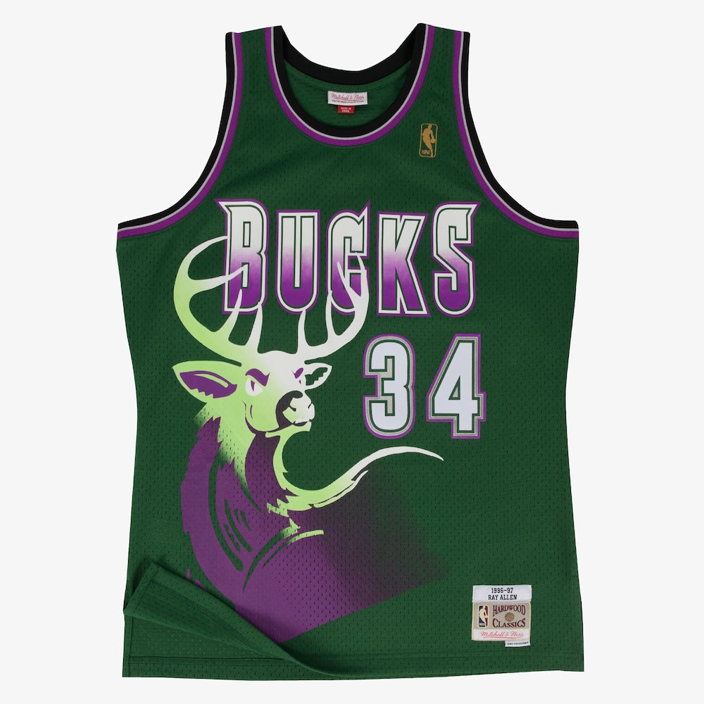 Milwaukee Bucks Swingman Jersey Alternate Ray Allen 1996 97 | RTJ13072 product image 1, provided for visual reference and