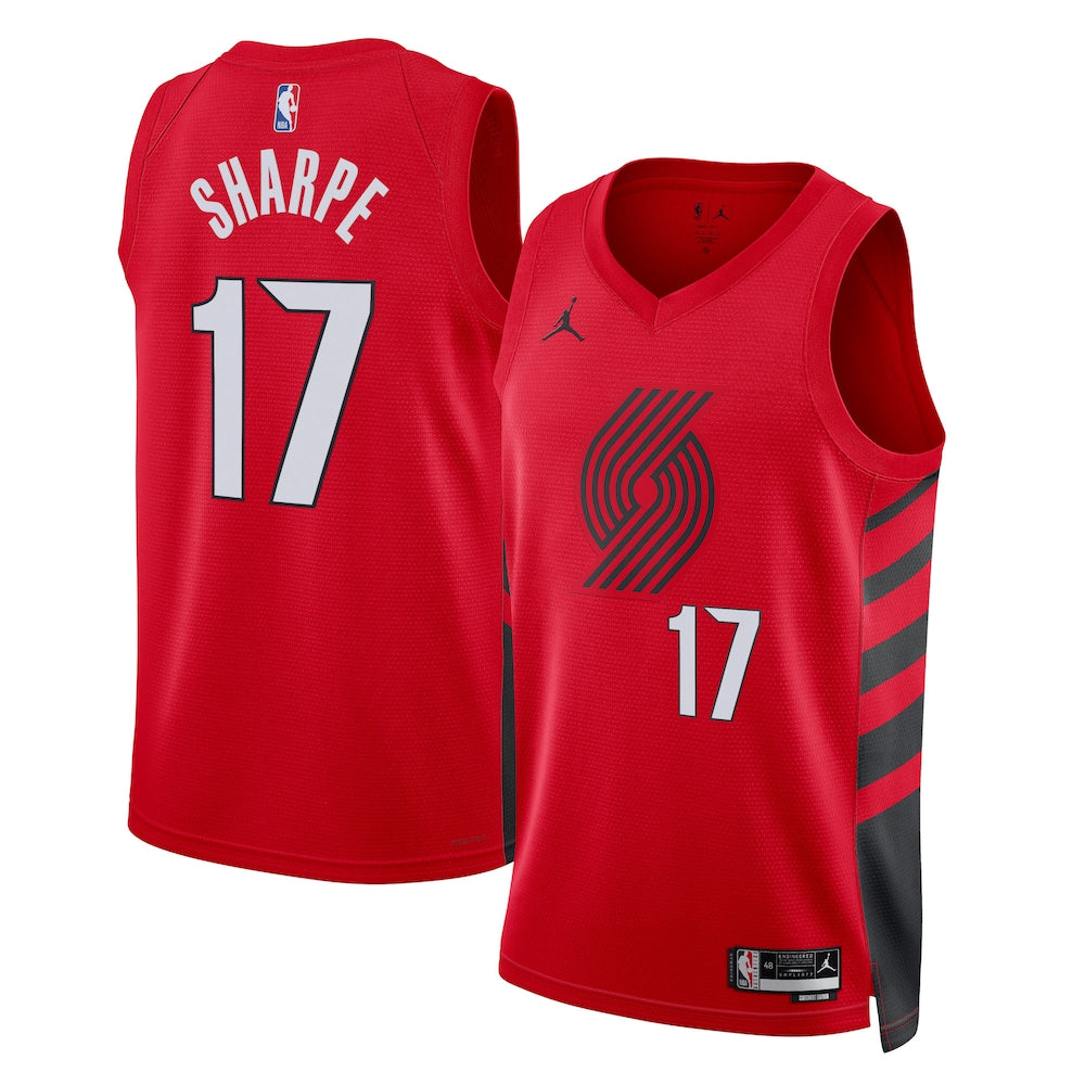 Portland Trail Blazers Jordan Statement Edition Swingman Jersey Red Shaedon Sharpe Unisex | RTJ13070 product image 1,