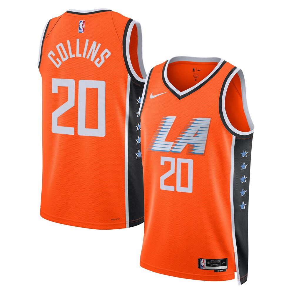 La Clippers 202526 City Edition Swingman Jersey Orange John Collins Unisex | RTJ13064 product image 1, provided for visual