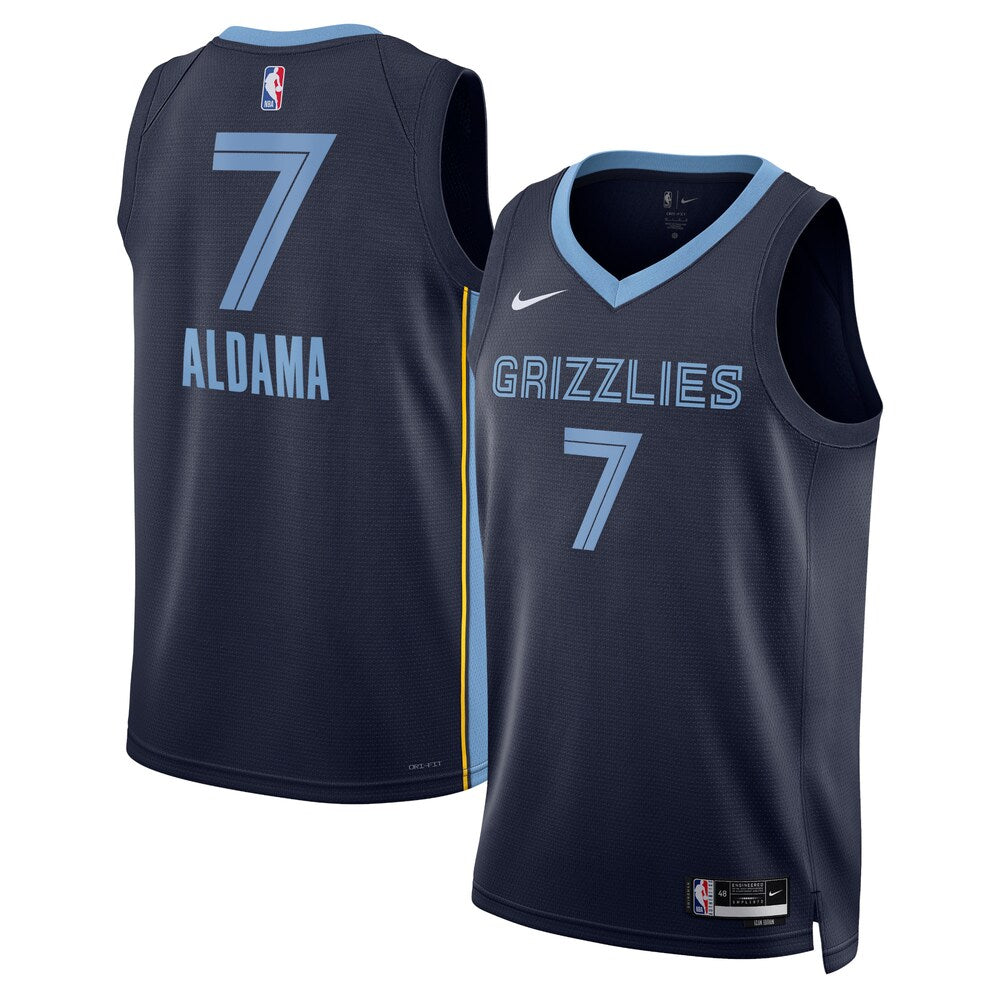 Memphis Grizzlies Icon Edition Swingman Jersey Navy Santi Aldama Unisex | RTJ13045 product image 1, provided for visual