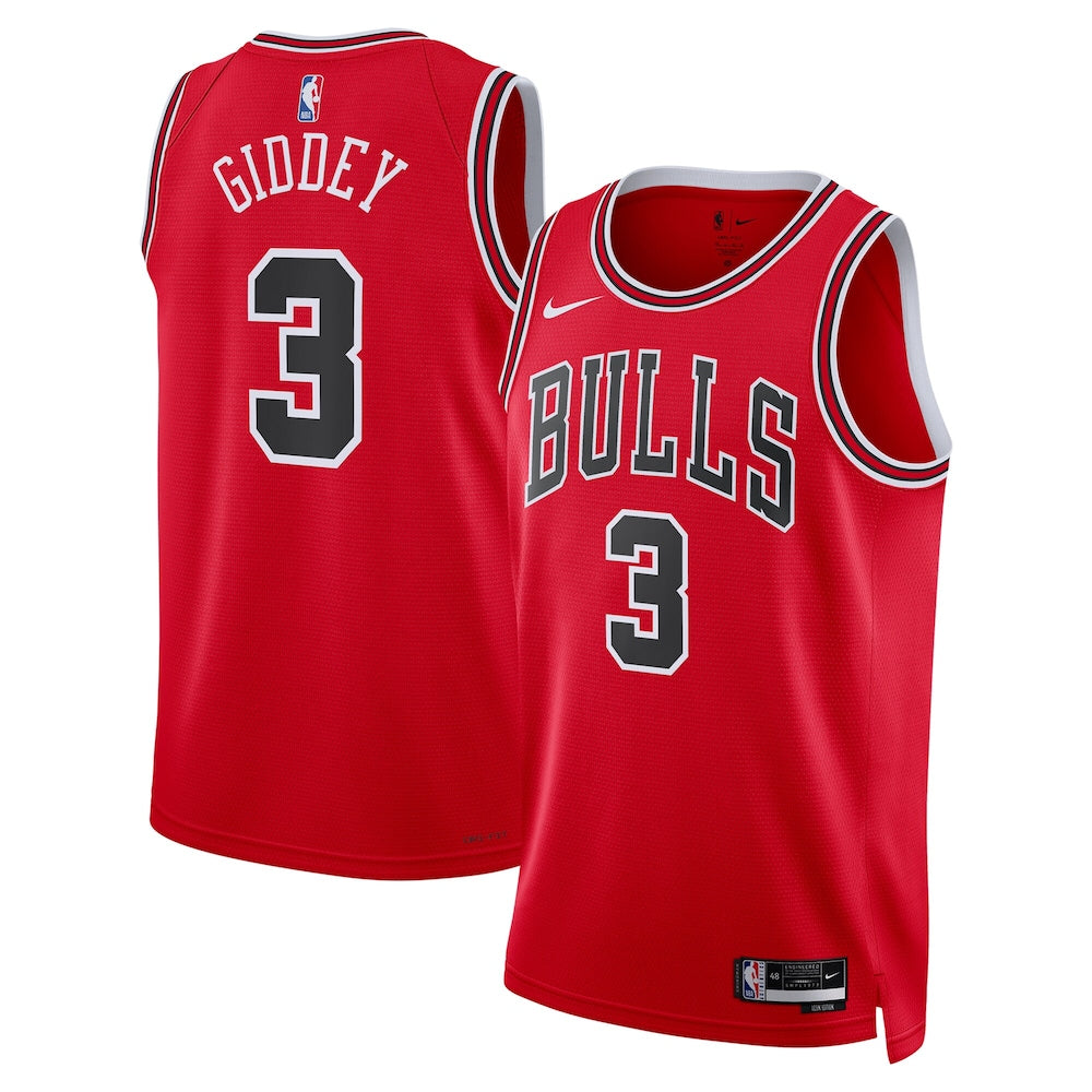 Chicago Bulls Icon Swingman Jersey Giddey 3 Unisex | RTJ13029 product image 1, provided for visual reference and product