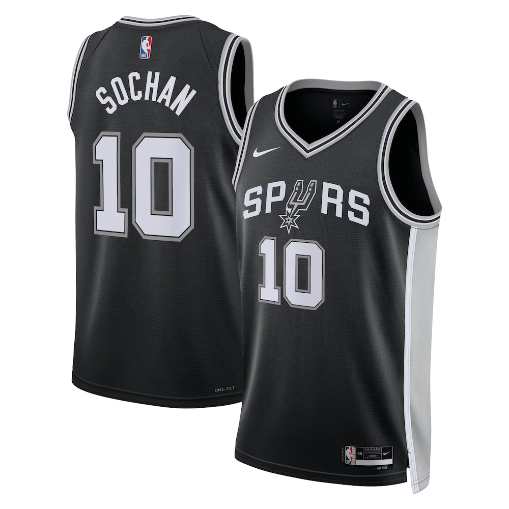 San Antonio Spurs Icon Edition Swingman Jersey Black Jeremy Sochan Unisex | RTJ13012 product image 1, provided for visual