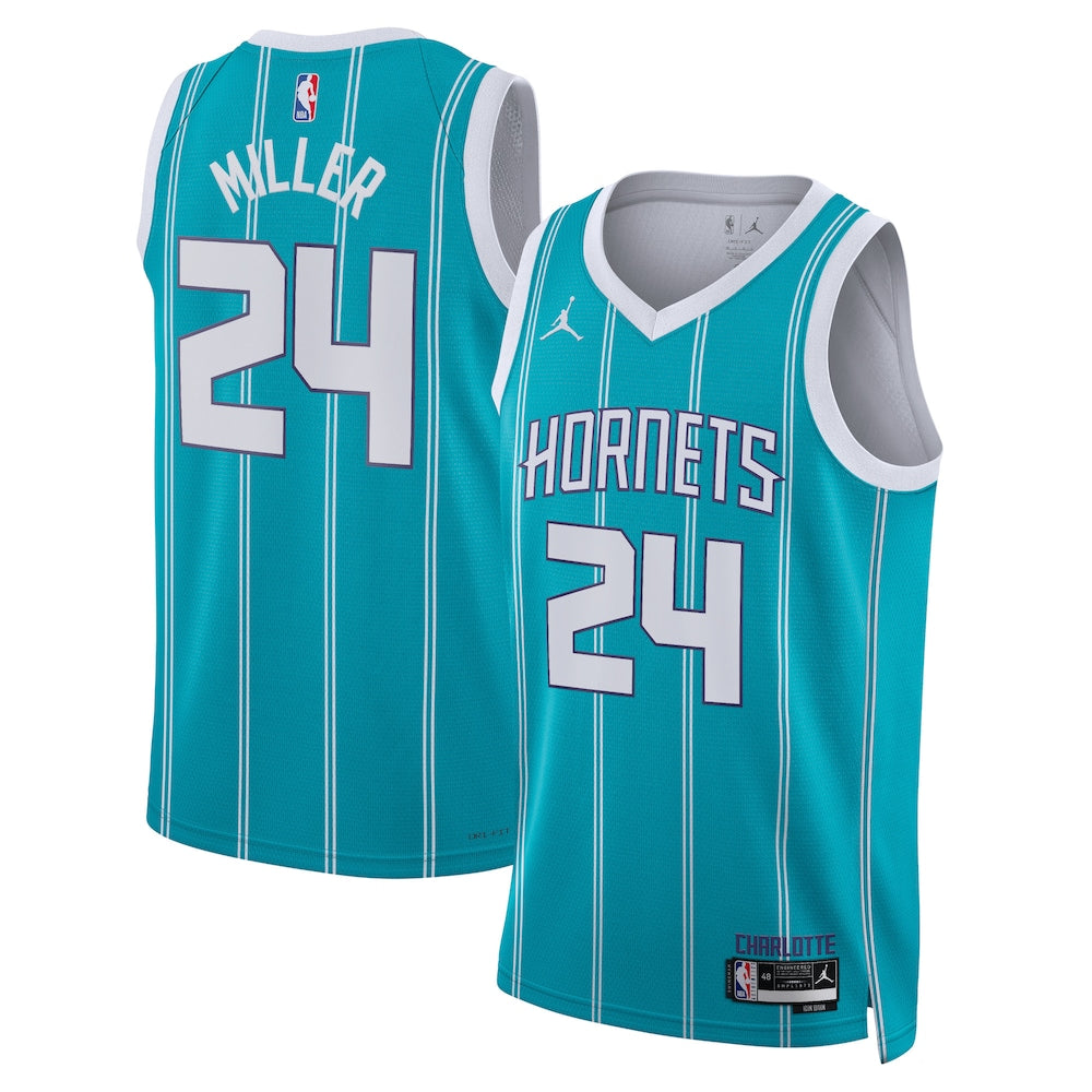 Charlotte Hornets Jordan Brand Icon Edition Swingman Jersey Teal Brandon Miller Unisex | Stitched Jersey RTJS 12142 product