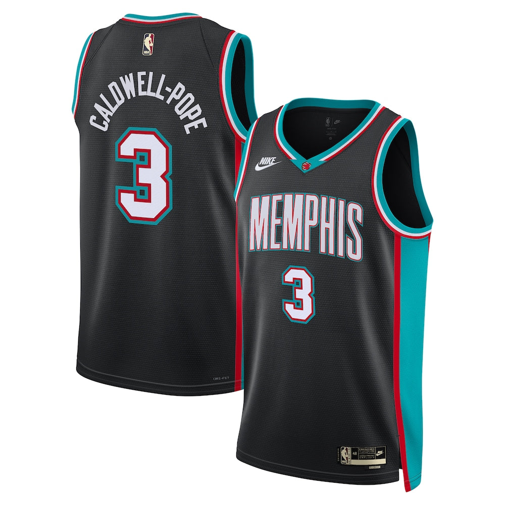 Memphis Grizzlies Classic Edition Jersey Black Kentavious Caldwell Pope Unisex | Stitched Jersey RTJS 12140 product image 1,