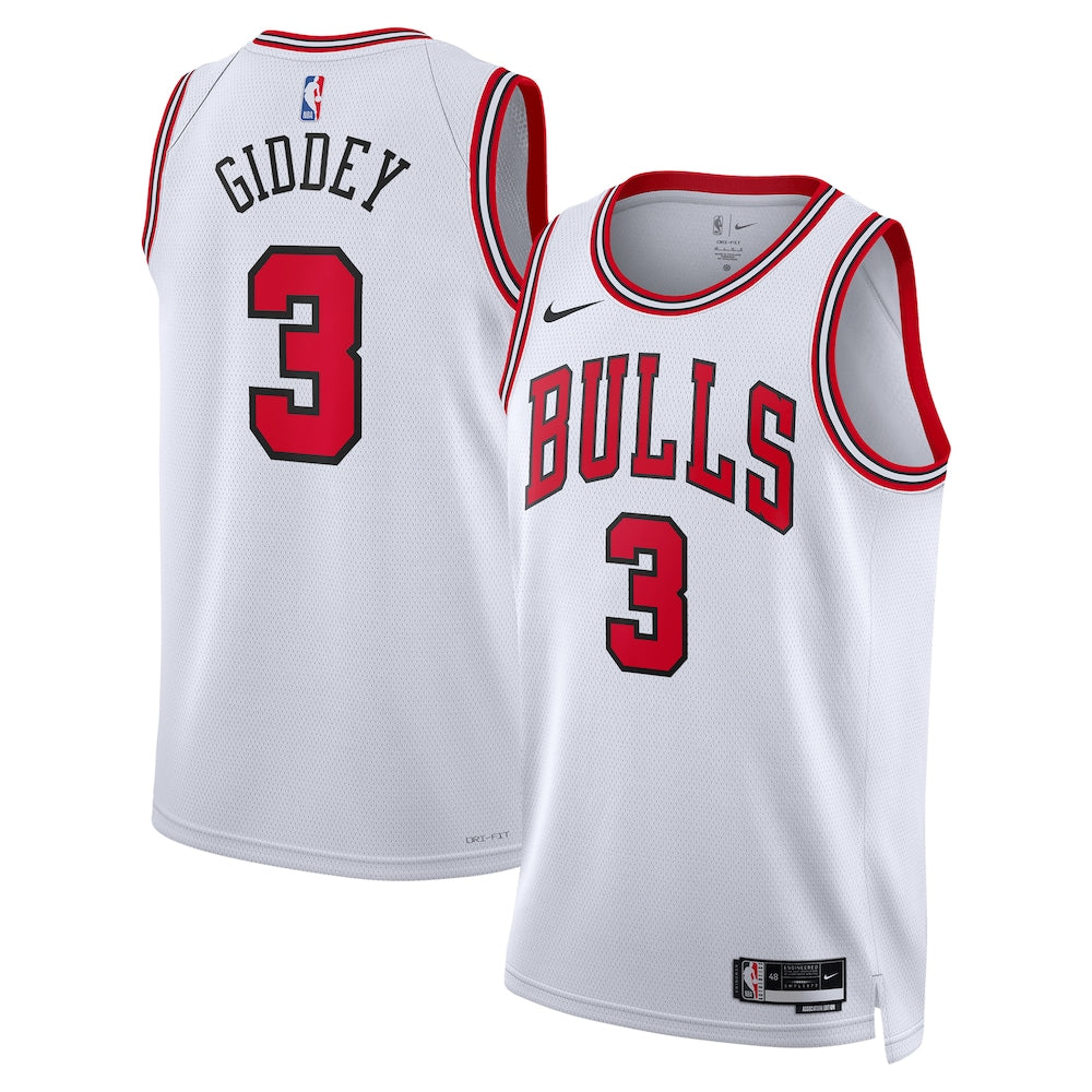 Chicago Bulls Association Edition Swingman Jersey White Josh Giddey Unisex | Stitched Jersey RTJS 12108 product image 1,