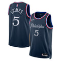 Philadelphia 76Ers 2025-26 City Edition Swingman Jersey Navy Quentin Grimes Unisex | Stitched Jersey RTJS 12062 product