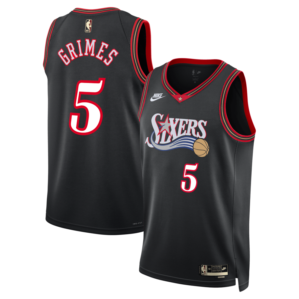 Philadelphia 76Ers Classic Edition Jersey Black Quentin Grimes Unisex | Stitched Jersey RTJS 12026 product image 1, provided