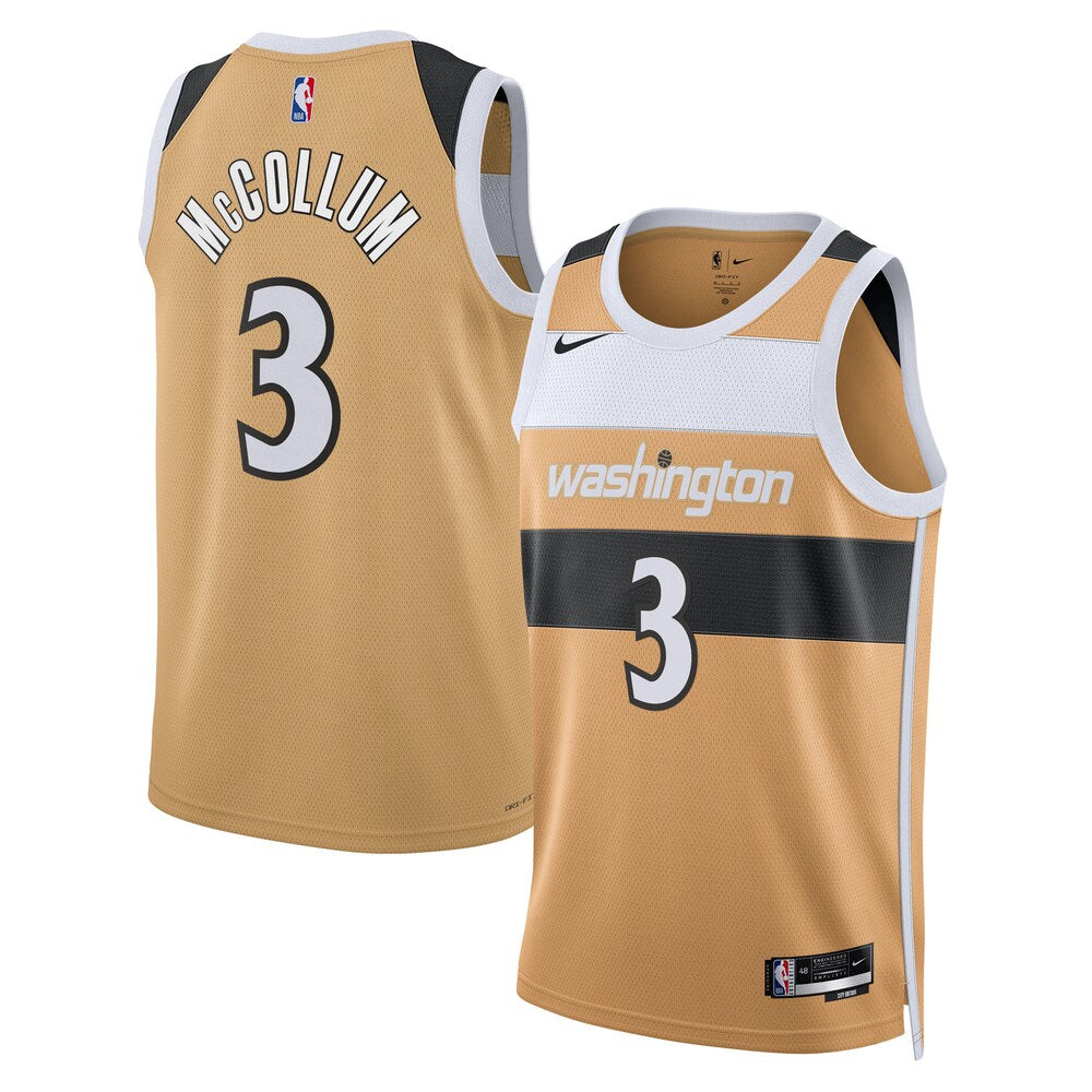 Washington Wizards 2025-26 City Edition Swingman Jersey Tan Cj Mccollum Unisex | Stitched Jersey RTJS 11981 product image 1,
