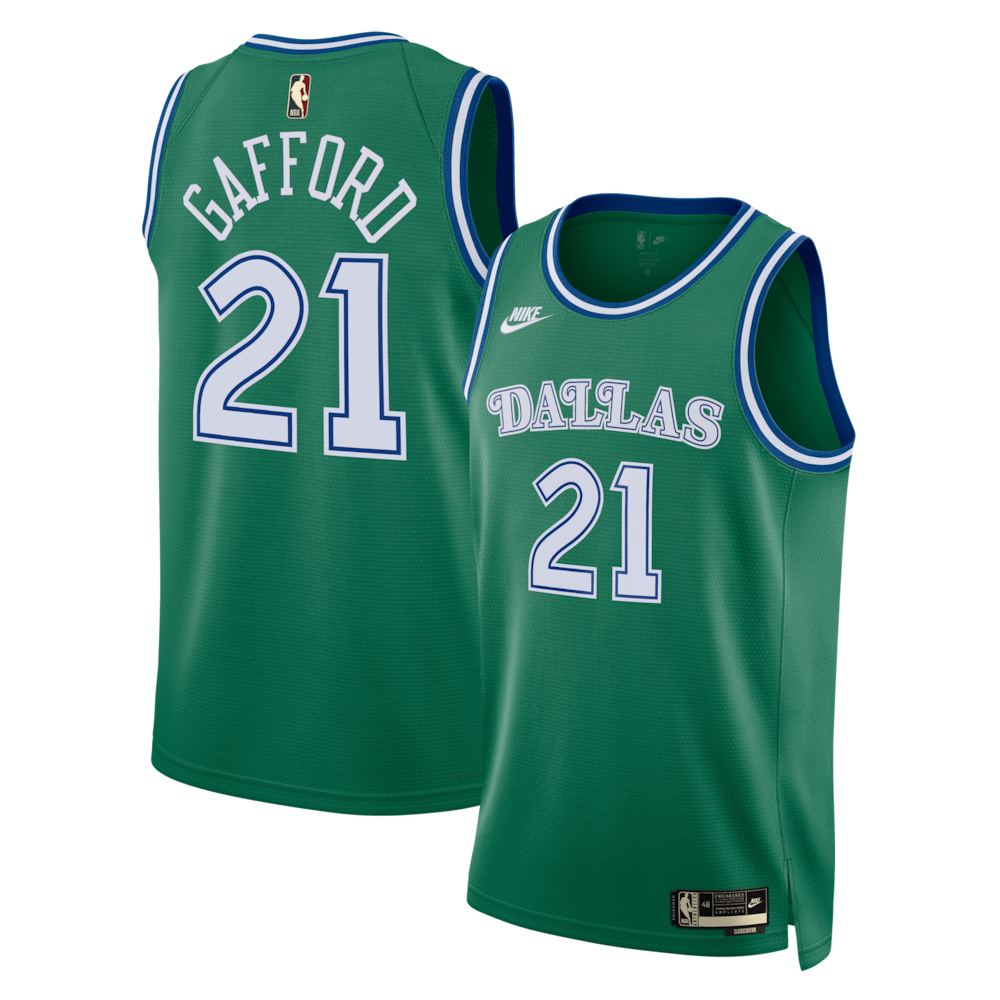Dallas Mavericks Classic Edition Jersey Green Daniel Gafford Unisex | Stitched Jersey RTJS 11985 product image 1, provided
