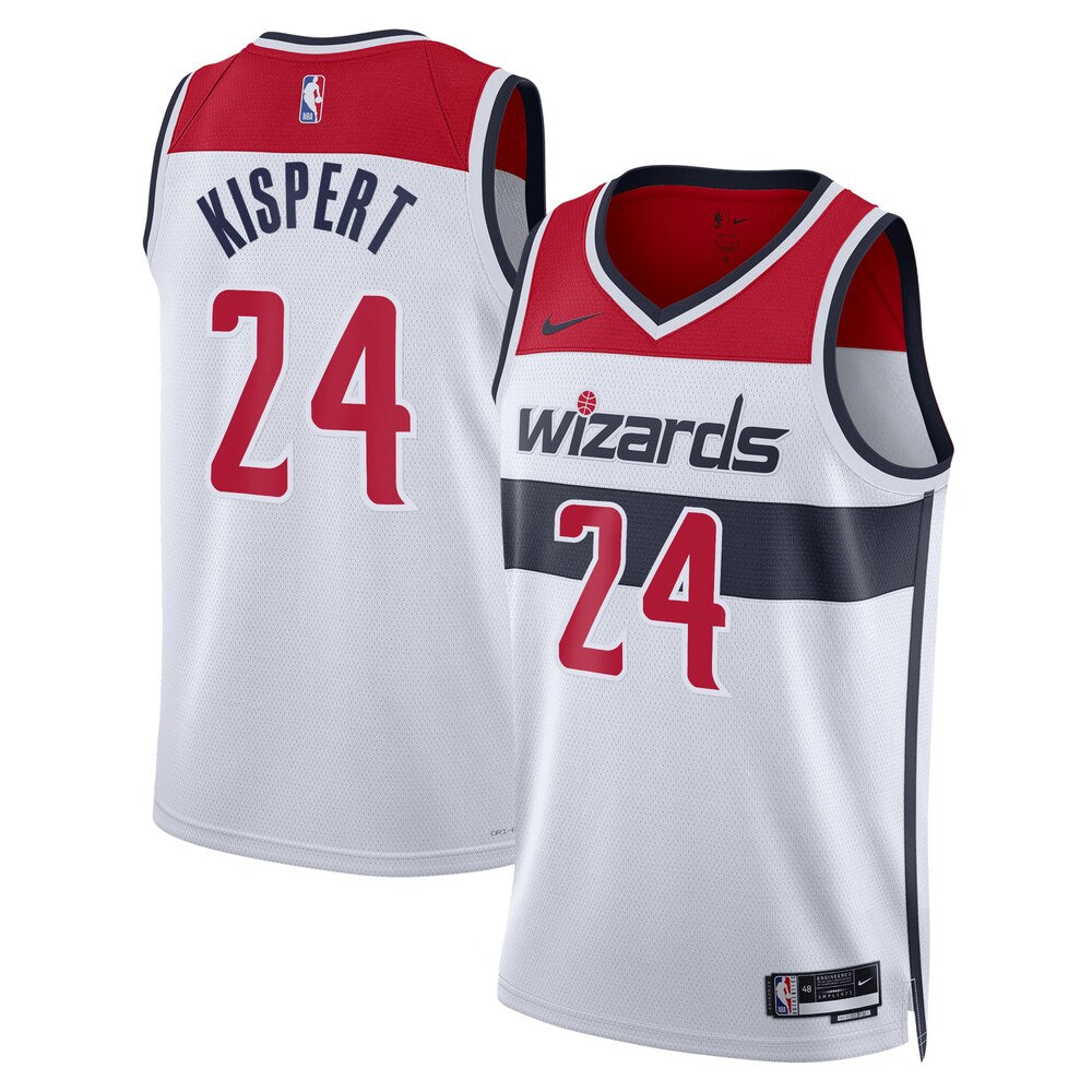 Washington Wizards Association Edition Swingman Jersey White Corey Kispert Unisex | Stitched Jersey RTJS 11959 product image