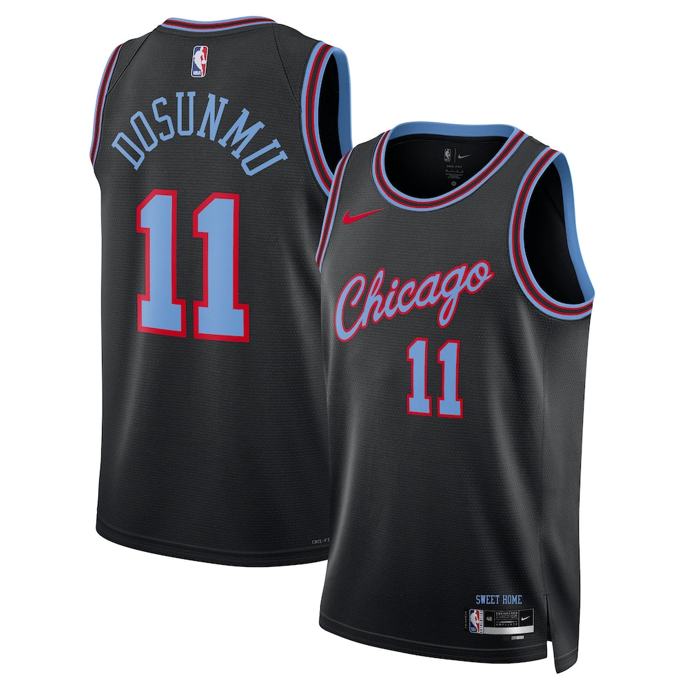 Chicago Bulls 2025-26 City Edition Swingman Jersey Black Ayo Dosunmu Unisex | Stitched Jersey RTJS 11972 product image 1,