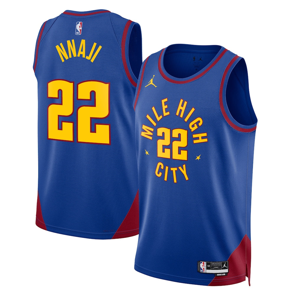 Denver Nuggets Jordan Statement Edition Swingman Jersey Blue Zeke Nnaji Unisex | Stitched Jersey RTJS 11957 product image 1,