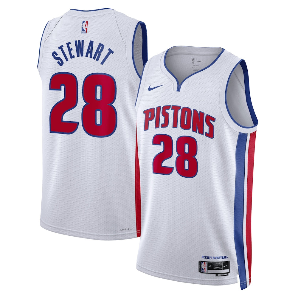 Detroit Pistons Association Edition Swingman Jersey White Isaiah Stewart Unisex | Stitched Jersey RTJS 11941 product image