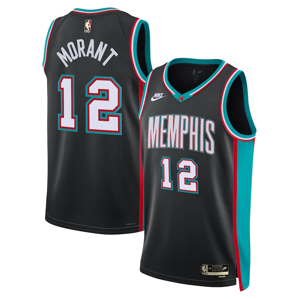 Memphis Grizzlies Classic Edition Jersey Black Ja Morant Unisex | Stitched Jersey RTJS 11925 product image 1, provided for