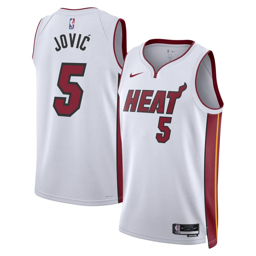 Miami Heat Association Edition Swingman Jersey White Nikola Jovi Unisex | Stitched Jersey RTJS 11915 product image 1,