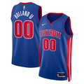 Detroit Pistons Icon Swingman Jersey Nba 2024 Draft First Round Pick Blue Ron Holland Ii Unisex | Stitched Jersey RTJS 11901