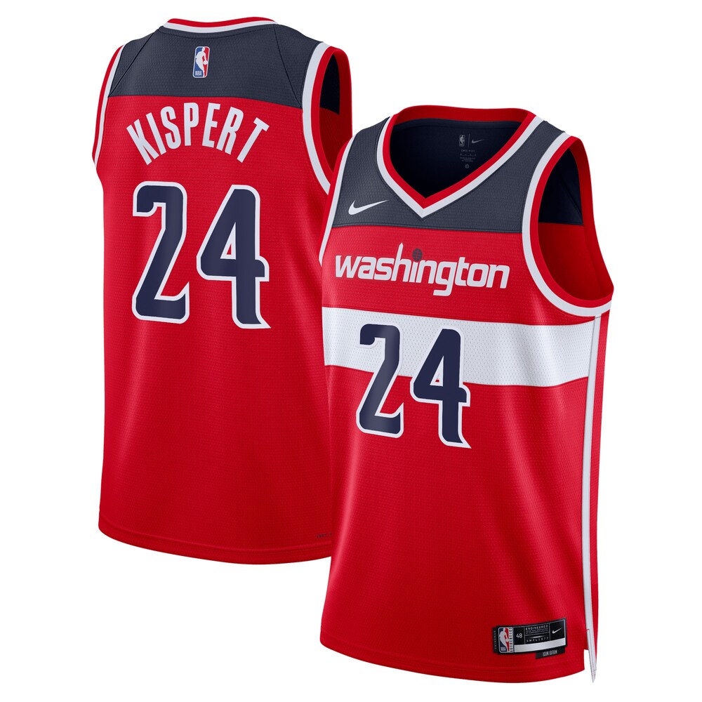 Washington Wizards Icon Edition Swingman Jersey Red Corey Kispert Unisex | Stitched Jersey RTJS 11900 product image 1,