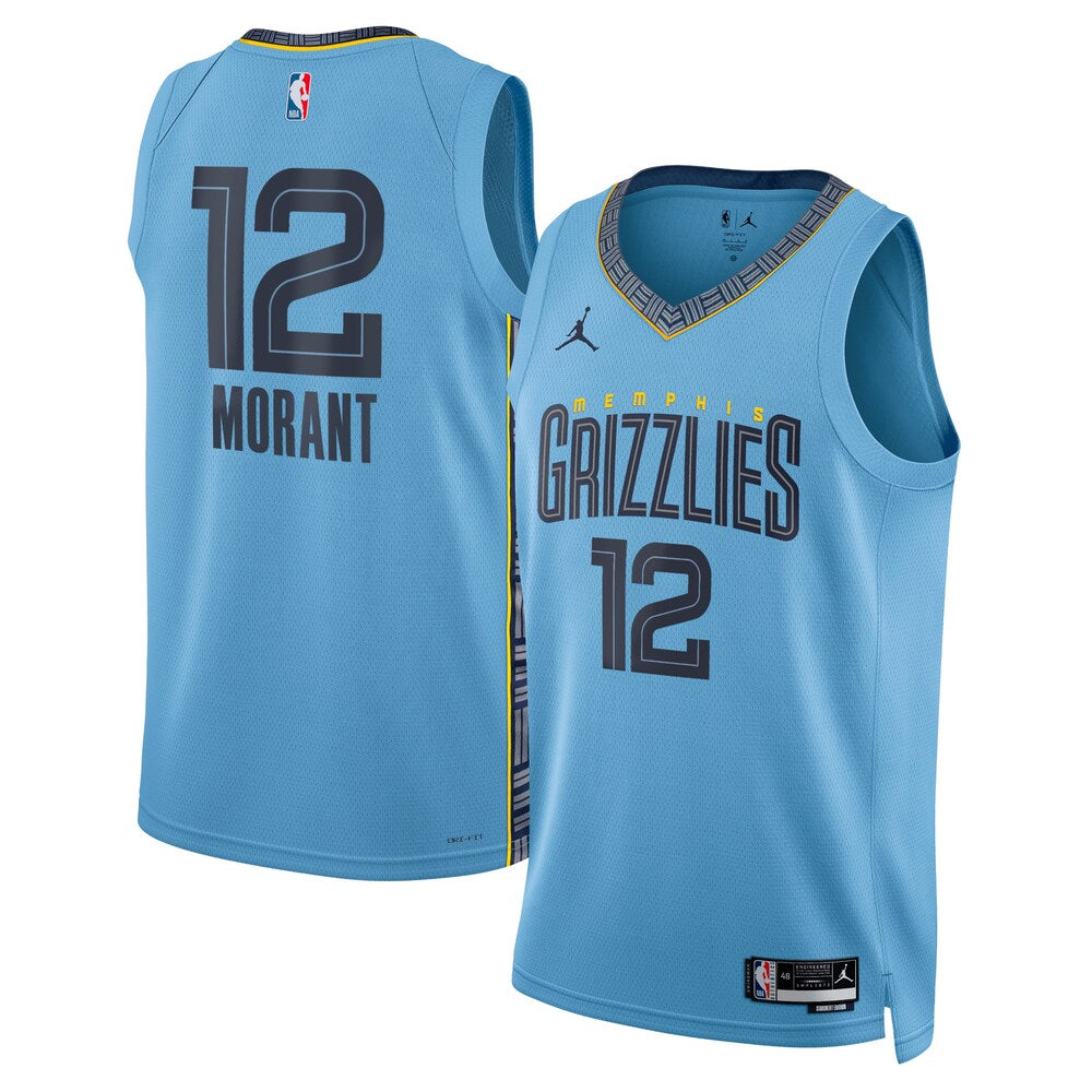 Memphis Grizzlies Jordan Statement Edition Swingman Jersey Light Blue Ja Morant Unisex | Stitched Jersey RTJS 11898 product