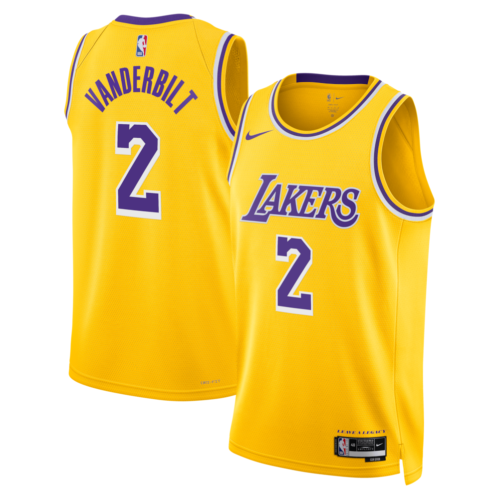 Los Angeles Lakers Icon Edition Swingman Jersey Gold Jarred Vanderbilt Unisex | Stitched Jersey RTJS 11885 product image 1,