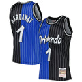 Penny Hardaway Blueblack Orlando Magic Hardwood Classics 199495 Split Swingman Jersey | Stitched Jersey RTJS 11863 product