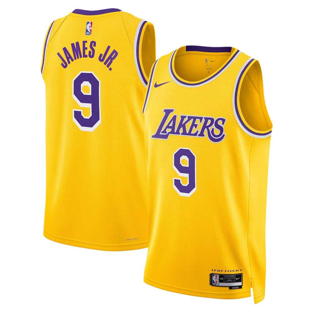 Los Angeles Lakers Icon Swingman Jersey Gold Bronny James Unisex | Stitched Jersey RTJS 11871 product image 1, provided for