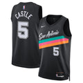 San Antonio Spurs 2025-26 City Edition Swingman Jersey Black Stephon Castle Unisex | Stitched Jersey RTJS 11872 product