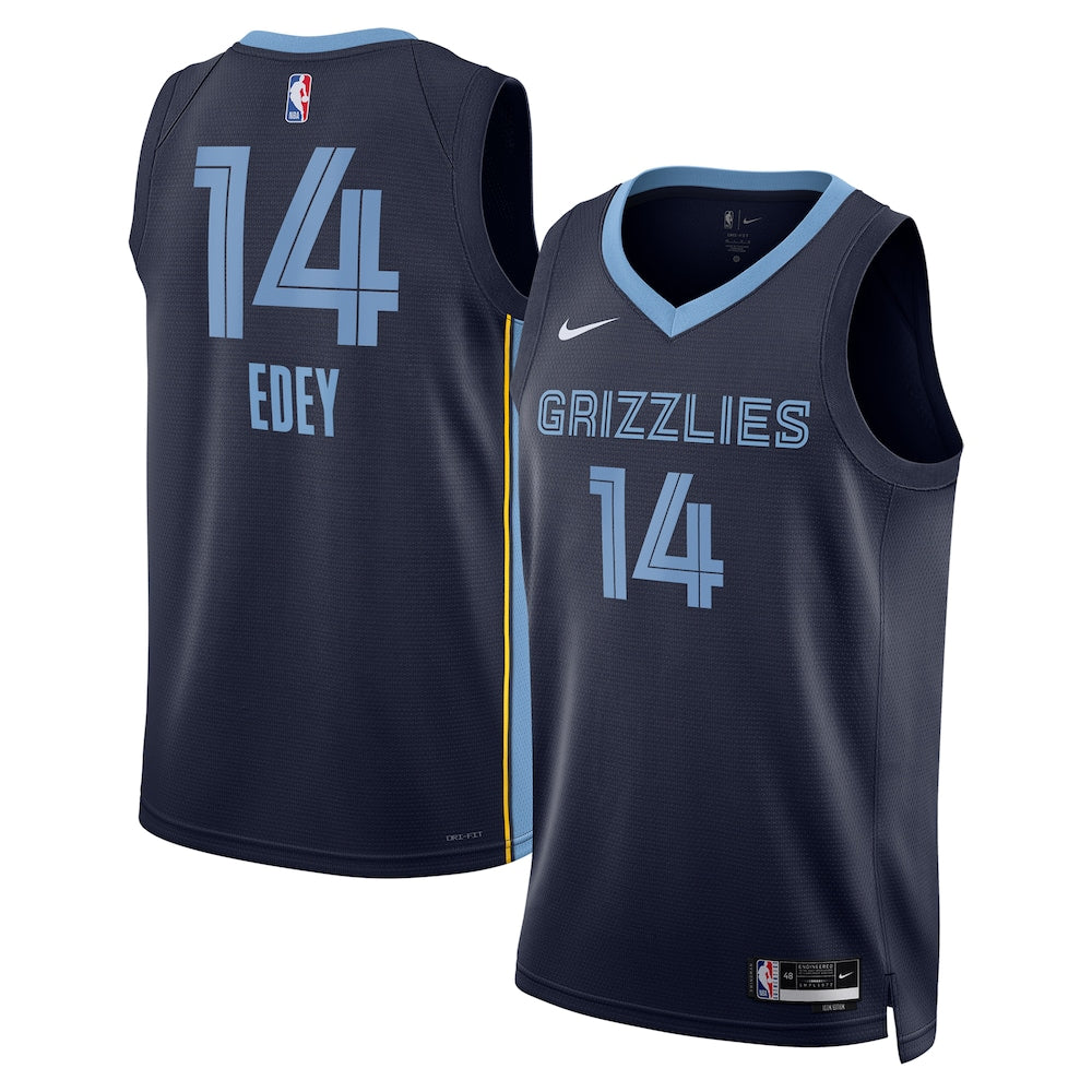 Memphis Grizzlies Icon Swingman Jersey Navy Zach Edey Unisex | Stitched Jersey RTJS 11870 product image 1, provided for