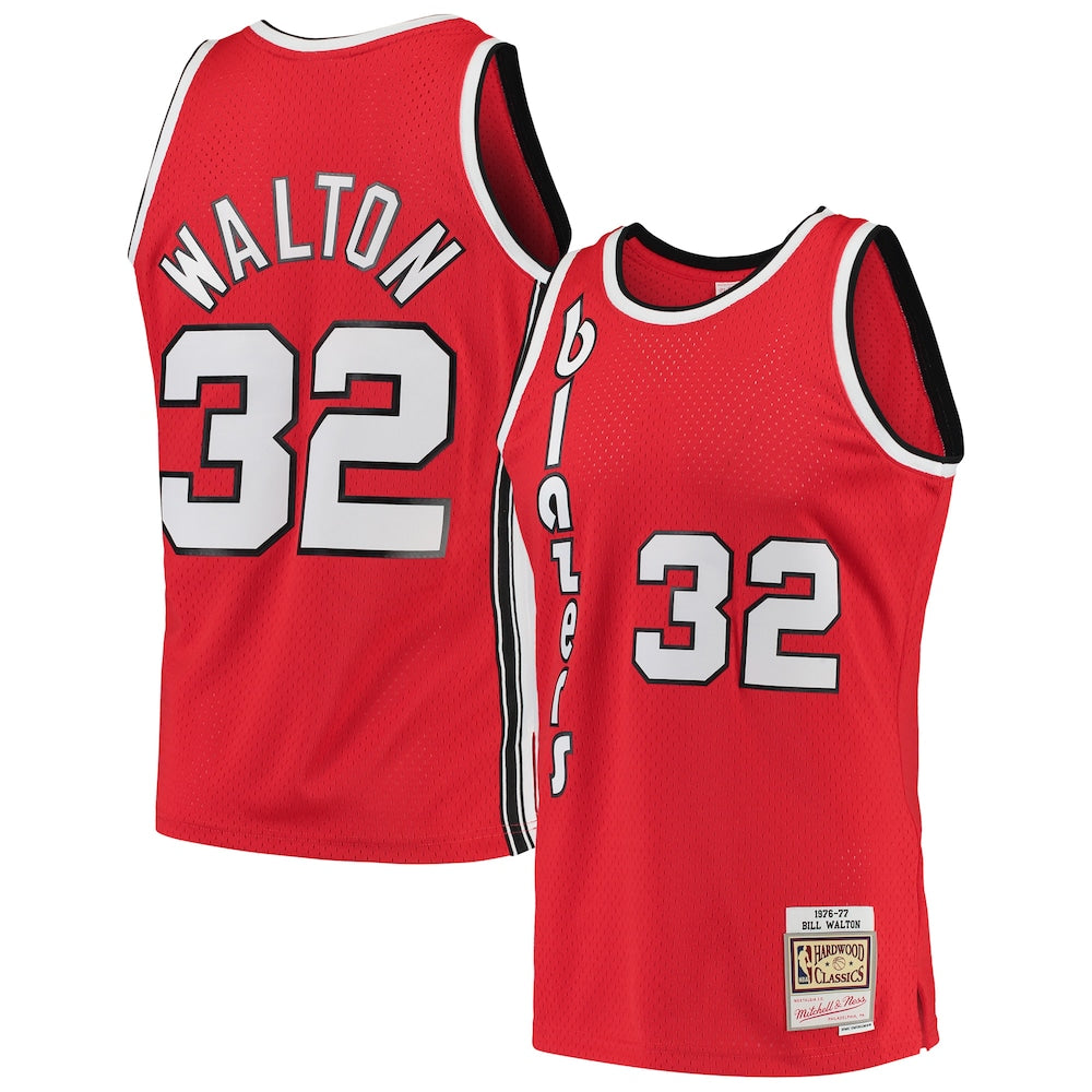 Bill Walton Red Portland Trail Blazers 1976 77 Hardwood Classics Swingman Player Jersey | Stitched Jersey RTJS 11857 product