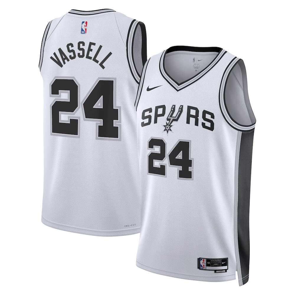 San Antonio Spurs Association Edition Swingman Jersey White Devin Vassell Unisex | Stitched Jersey RTJS 11813 product image