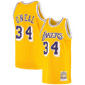Shaquille Oneal Gold Los Angeles Lakers 199697 Hardwood Classics Jersey | Stitched Jersey RTJS 11804 product image 1,