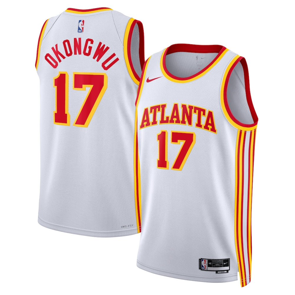 Atlanta Hawks Association Edition Swingman Jersey White Onyeka Okongwu Unisex | Stitched Jersey RTJS 11777 product image 1,