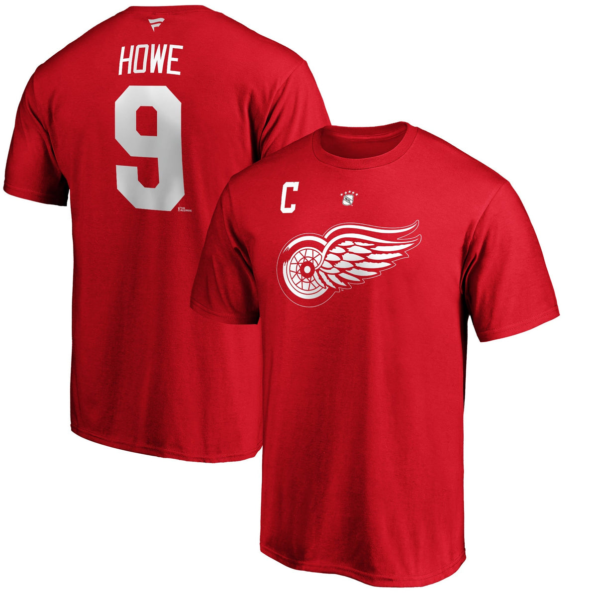 Gordie Howe Detroit Red Wings NHL Fanatics Branded Men Red Alumni Authentic T-Shirt product image 3, provided for visual