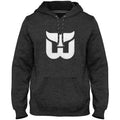 Hartford Whalers NHL Bulletin Men Charcoal Express Twill Logo Hoodie product image 1, provided for visual reference and