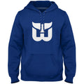 Hartford Whalers NHL Bulletin Men Royal Blue Express Twill Logo Hoodie product image 1, provided for visual reference and