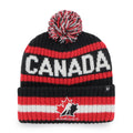 Hockey Canada IIHF 47 Brand Men Red/Black Bering Cuff Pom Knit product image 1, provided for visual reference and product