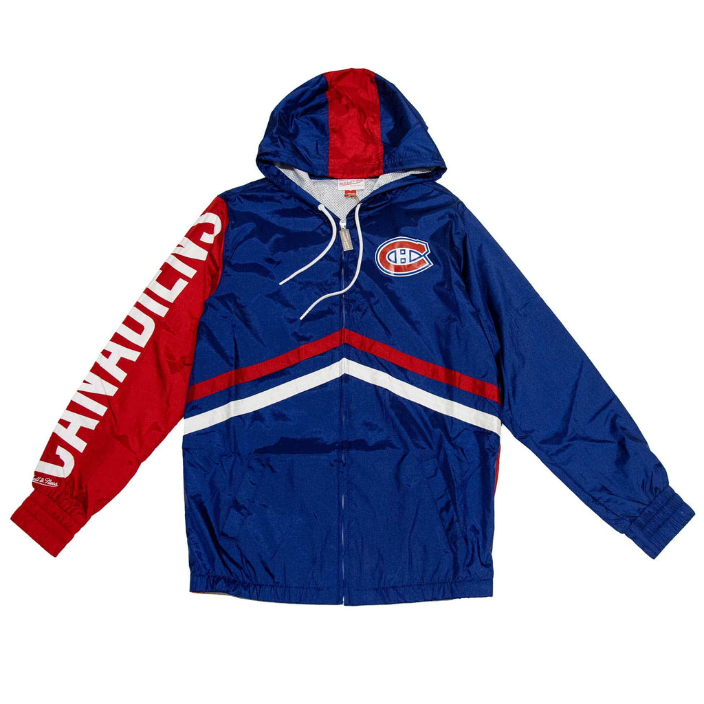 Montreal Canadiens NHL Mitchell & Ness Men Royal Blue Undeniable Full Zip Windbreaker Jacket product image 1, provided for