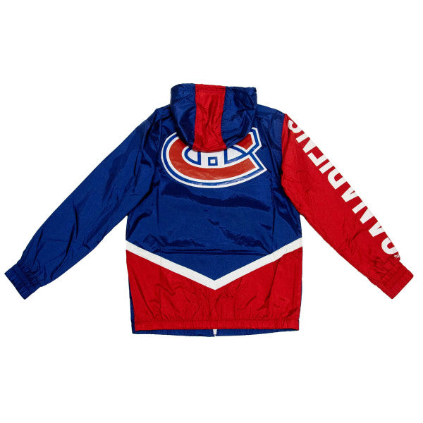 Montreal Canadiens NHL Mitchell & Ness Men Royal Blue Undeniable Full Zip Windbreaker Jacket product image 2, provided for