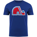 Quebec Nordiques NHL Bulletin Men Royal Primary Logo T-Shirt product image 1, provided for visual reference and product