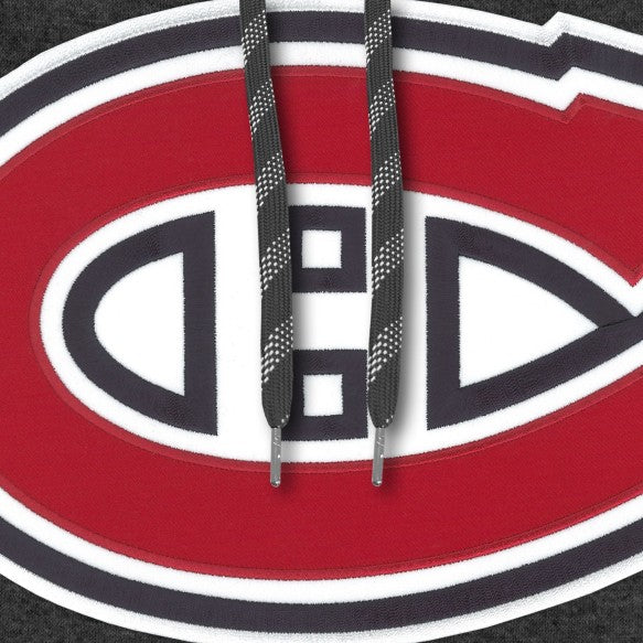 Montreal Canadiens NHL Bulletin Men Charcoal Express Twill Logo Hoodie product image 2, provided for visual reference and