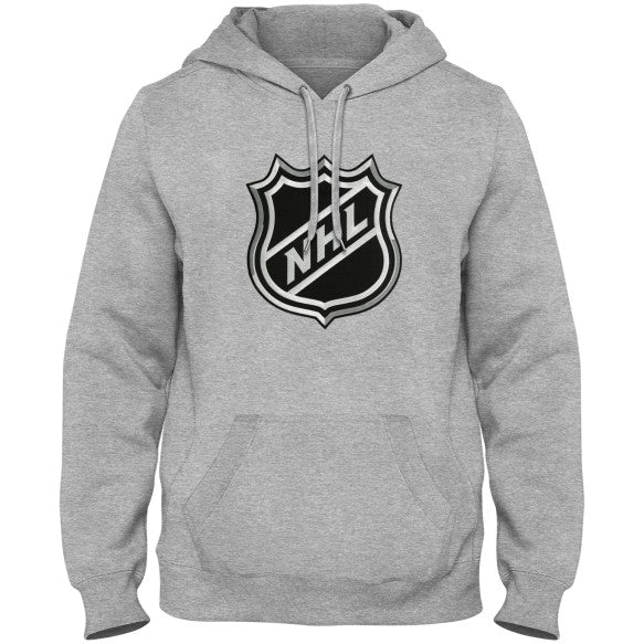 NHL Shield Logo Bulletin Men Athletic Grey Express Twill Logo Hoodie product image 1, provided for visual reference and