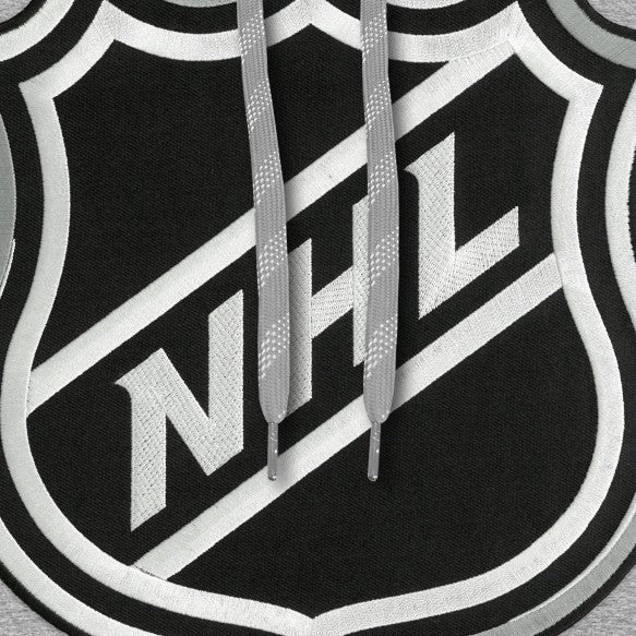 NHL Shield Logo Bulletin Men Athletic Grey Express Twill Logo Hoodie product image 3, provided for visual reference and