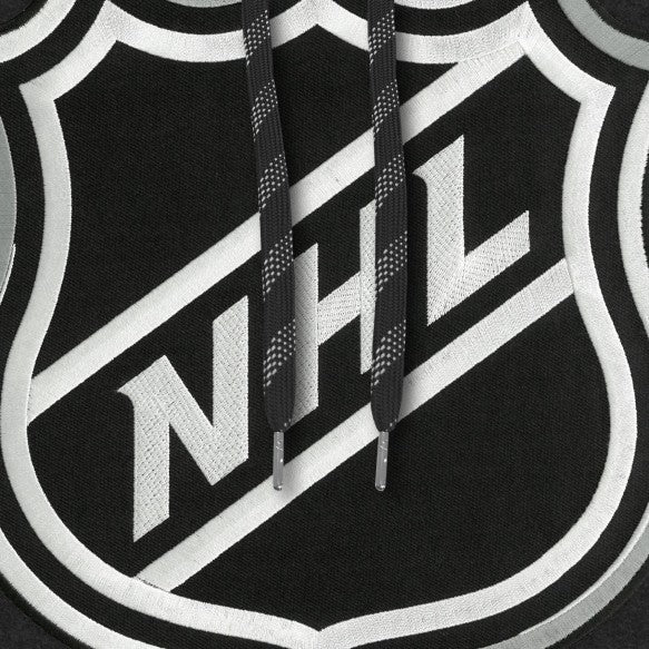 NHL Shield Logo Bulletin Men Black Express Twill Logo Hoodie product image 3, provided for visual reference and product
