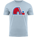 Quebec Nordiques NHL Bulletin Men Light Blue Primary Logo T-Shirt product image 1, provided for visual reference and product