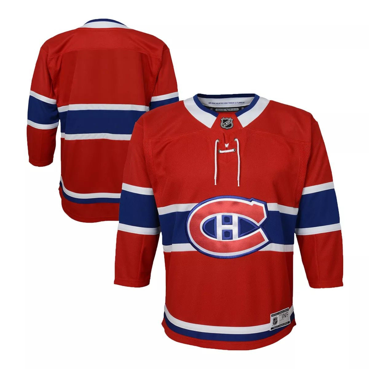 Montreal Canadiens NHL Outerstuff Kids Red Premier Jersey product image 4, provided for visual reference and product detail