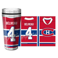 Jean Beliveau Montreal Canadiens NHL 16oz Full Wrap Travel Mug product image 1, provided for visual reference and product